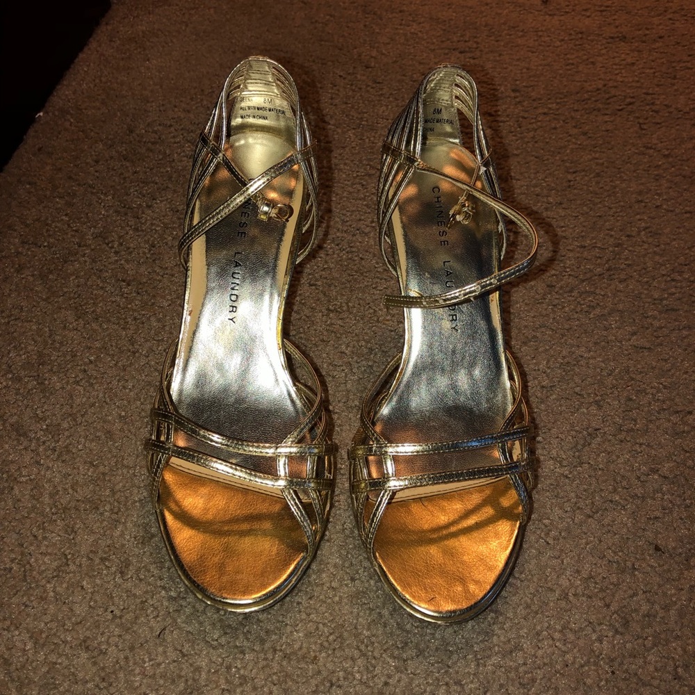 gold heels